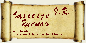 Vasilije Ručnov vizit kartica